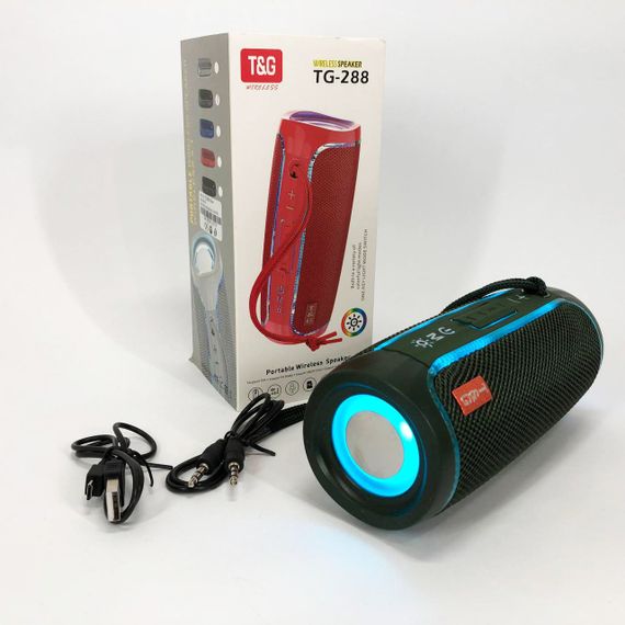 Портативна Bluetooth колонка з підсвічуванням LED TG288. KT-522 Колір: зелений | Зображення 4