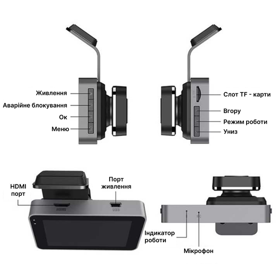 Видеорегистратор для авто Light Dual Lens Vihicle BlackBOX DVR с камерой заднего вида Y11ANDB | Зображення 5