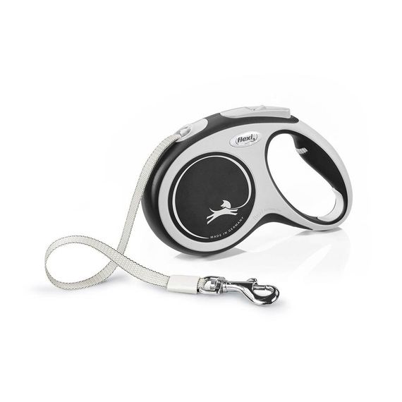 Рулетка Flexi New Comfort M, стрічка 5 м, чорний