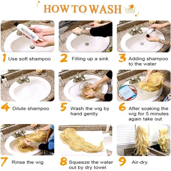 Парик женский каштановый омбре волнистый с челкой 51 см длинный, термостойкие синтетические волосы коричневые | Зображення 8