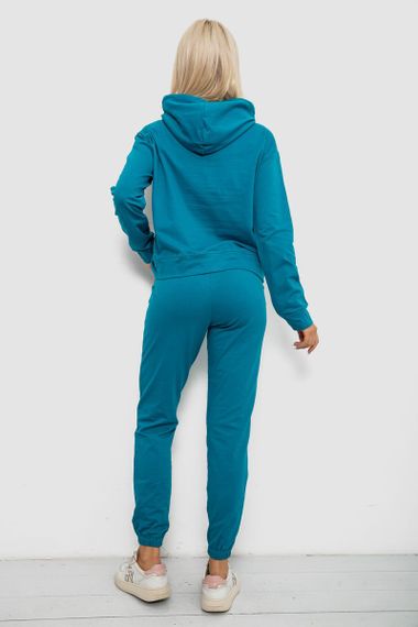 Спортивний костюм жіночий двонитка, колір бірюзовий, 214R1419-003 | Зображення 3