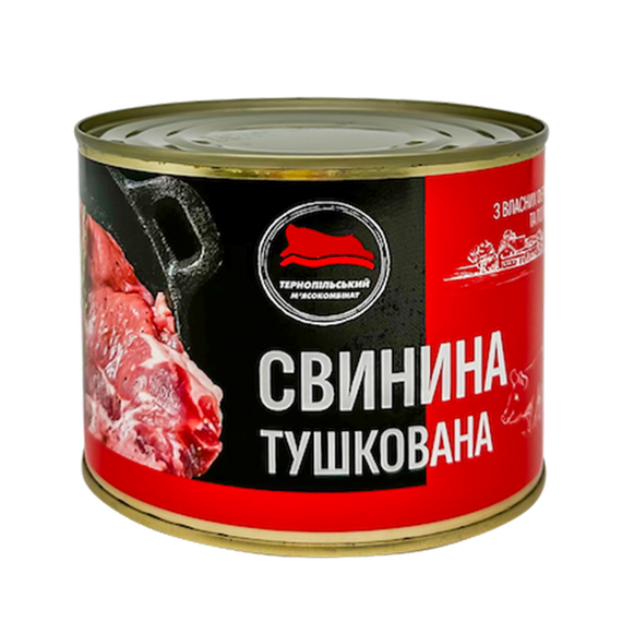 Свинина тушкована Тернопільський м'ясокомбінат 525 г