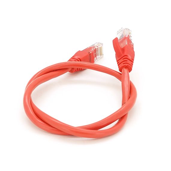 Патч-корд литий RITAR, UTP, RJ45, Cat.5e, 1m, червоний, Cu (мідь) | Зображення 1