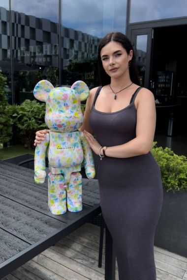 Фигурка  Bearbrick Innersect Multi Color дизайнерська статуетка ведмідь Беарбрік 70 см mb046 різнокольоровий | Зображення 5