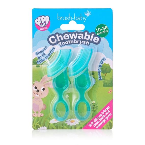 Щітка-гризунець Brush-Baby Chewable Toothbrush, від 0 до 3 років, (2 шт.)