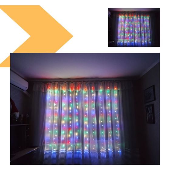 Гірлянда-штора різнокольорова 3x2м 200LED XPRO (46833-_276) | Зображення 1