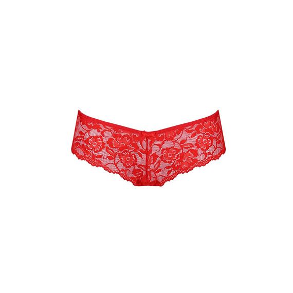 Трусики-бразиліана з квіткового мережива Passion RAJA THONG XXL/XXXL, red | Зображення 4