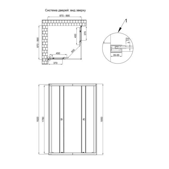 Душова кабіна Qtap Presto CRM1099SP5 90х90 см, скло Pear 5 мм без піддона | Зображення 1