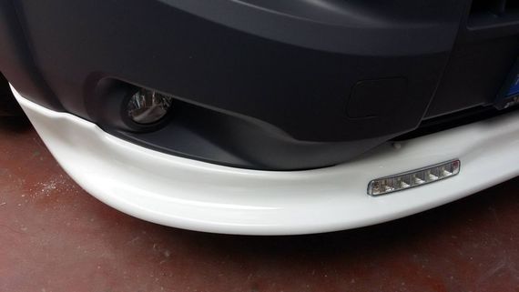 Передняя накладка 2014-2024 (узкая с LED, под покраску) для Citroen Jumper 2007-2024 и 2014-2024 гг | Зображення 8