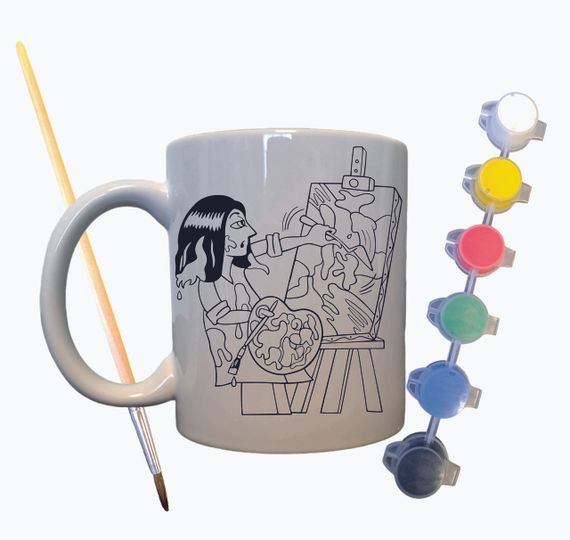 Набор для творчества кружка раскраска "Художник" 330 мл белая