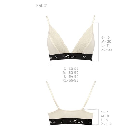 Еластичний топ з мереживом Passion PS001 TOP S, ecru | Зображення 4