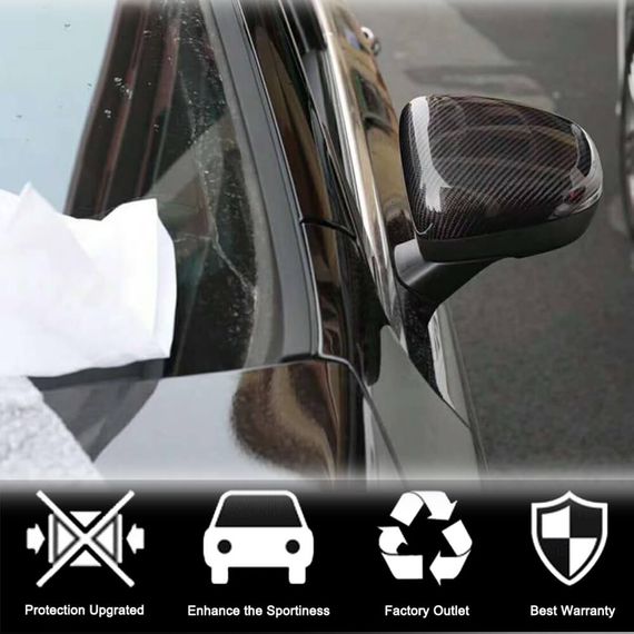 Накладки на дзеркала (2018-2021, Карбон) для Mercedes A-сlass W177 2018- рр | Зображення 1