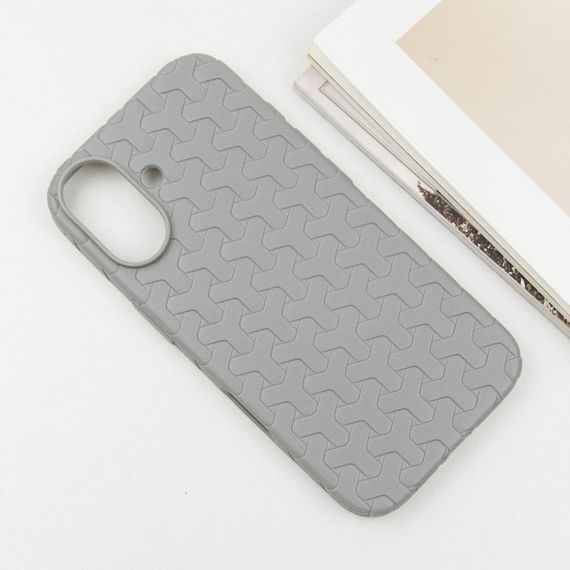 Чохол TPU Weaving для Apple iPhone 16 (6.1") Grey | Зображення 1