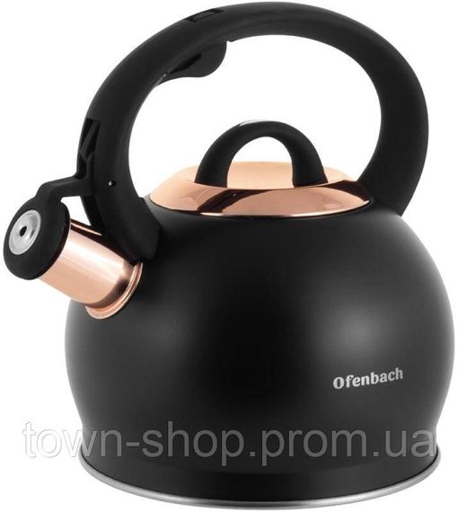 Чайник Ofenbach Rose 2л нержавеющая сталь, со свистком NB-100312