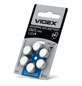 Батарейка ZA675 Zinc Air (бл-6шт) Videx