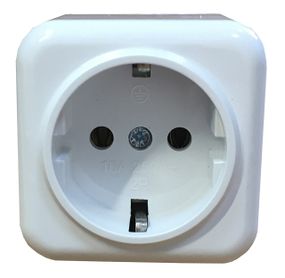 Розетка внешней установки 1-я з/к белая IP20 Lemur Ny95000982