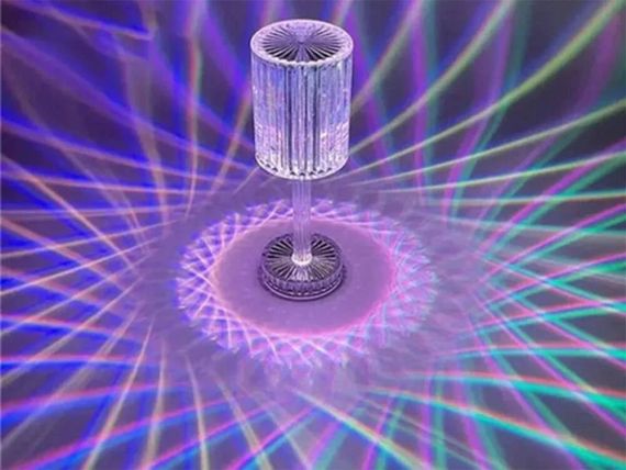 Декоративный LED светильник Crystal light, с пультом ДУ / Настольная аккумуляторная лампа | Зображення 7