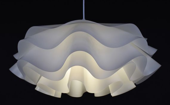 Люстра підвісна на 1 лампочку 27949 Білий 30-140х50х50 см. | Зображення 4