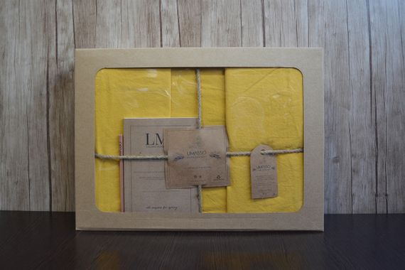 Постільна білизна Limasso Stonewashed Ranforse 200 х 220 см Lemonade | Зображення 3