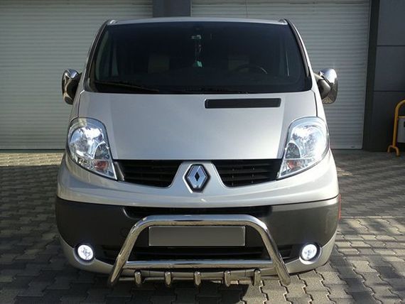 Кенгурятник WT003-4 (нерж.) Без надписи для Renault Trafic 2001-2015 гг | Зображення 5