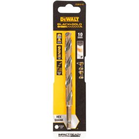 Свердло по металу 10мм EXTREME IMPACT Black & Gold DeWALT DT20616