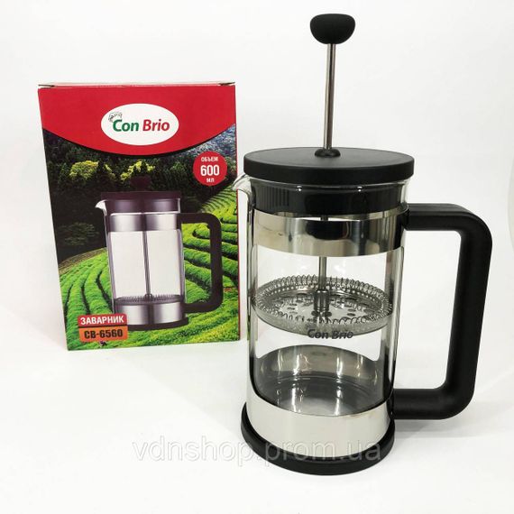 Френч-прес з хорошого матеріалу, Скляний заварник, Красиві заварники для чаю, Заварник для кухні KL-90 | Зображення 2