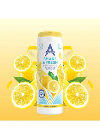 Освежитель для ковров Astonish Shake & Fresh Lemon Sparkle 400 г | Зображення 1