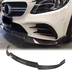 Передний Бампер Лип V3 для C43 AMG 2019-2021 Карбон для Mercedes C-сlass W205