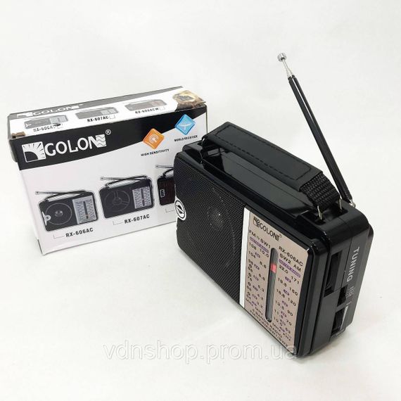 Всеволновой радио приемник Golon RX-606, Радиоприемник с хорошим приемом сигнала, Плеер мп3 с радио фм JD-87 | Зображення 8