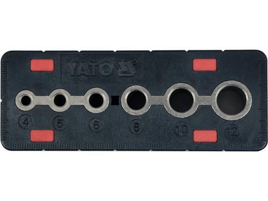 Шаблон для сверления отверстий 4, 5, 6, 8, 10, 12 мм ABS YATO YT-39700 | Зображення 1
