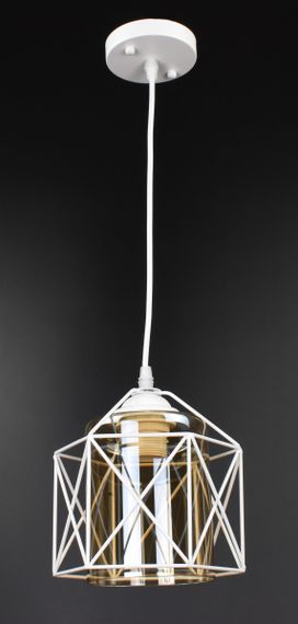 Люстра підвісна LOFT на 1 лампочку 27058 Білий 25-100х16х19 см.