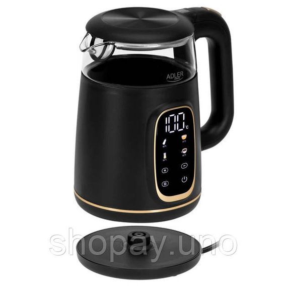 Чайник Adler AD 1305 з регулюванням температури 1.7Л 2200Вт Black Gold | Зображення 2