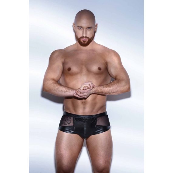 Труси сіткою з боків H046 Noir Handmade S, Черный | Зображення 1