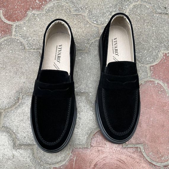 Замшеві чоловічі туфлі на чорні підошві 45 розмір | Зображення 6