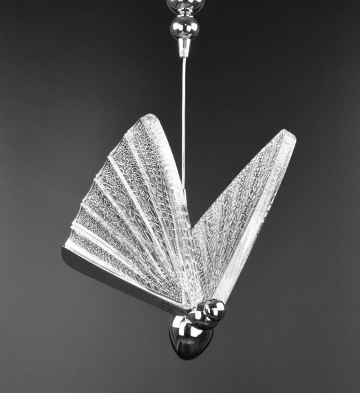 Люстра світлодіодна підвісна LED світильник для квартири на стелю лед 26524 Хром 30-120х22х16 см. | Зображення 1