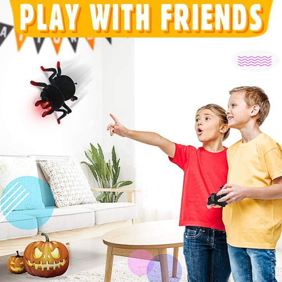 Радиоуправляемый паук, машинка-паук для стен и пола, светодиоды, аккумулятор, игрушка для детей От 6 лет | Зображення 3