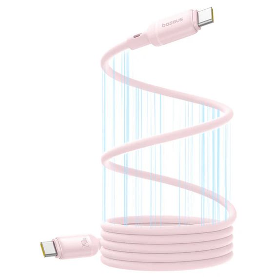 Дата кабель Baseus PicoGo Magnetic Liquid Silicone Type-C to Type-C 240W (1m) (P10376800) Baby Pink
