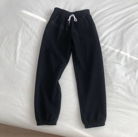 Женские теплые штаны джоггеры на флисе BF852 размер 42/44, цвет черный