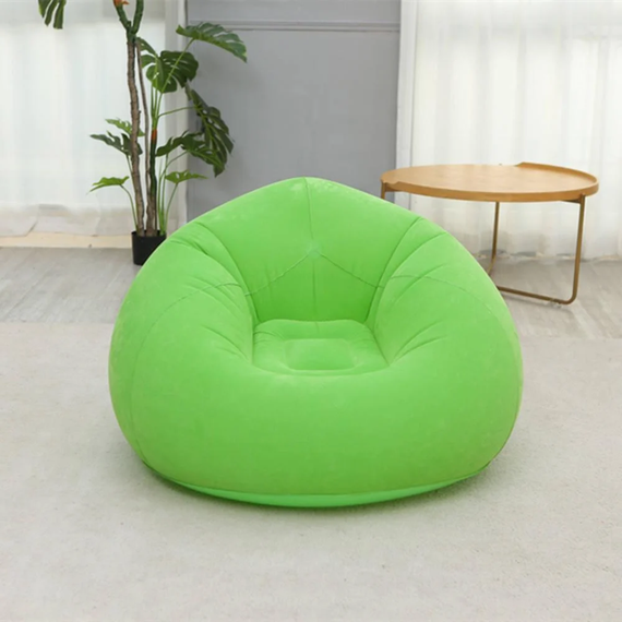 Надувное кресло-пуф Inflatable Sofa / Надувное кресло-мешок 110×110×85 см Зеленый | Зображення 3