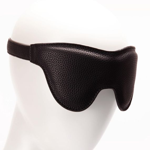 Маска на очі Pornhub Faux Leather Mask екошкіра, чорна, дуже комфортна | Зображення 1