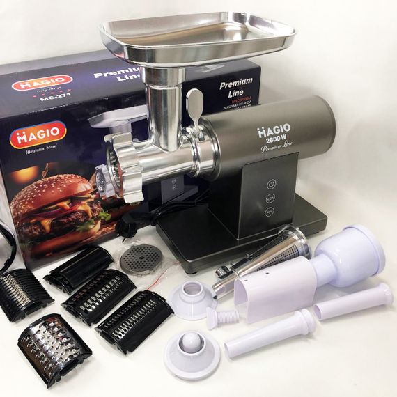 Электрическая мясорубка с множеством насадок MAGIO, Универсальная мясорубка измельчитель VU-60 | Зображення 5