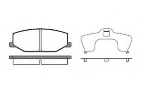 Колодка гальм. диск. SUZUKI JIMNY, SAMURAI, SJ410, SJ413, SUPER CARRY передн. (вир-во REMSA) REMSA 019010 на SUZUKI LJ 80