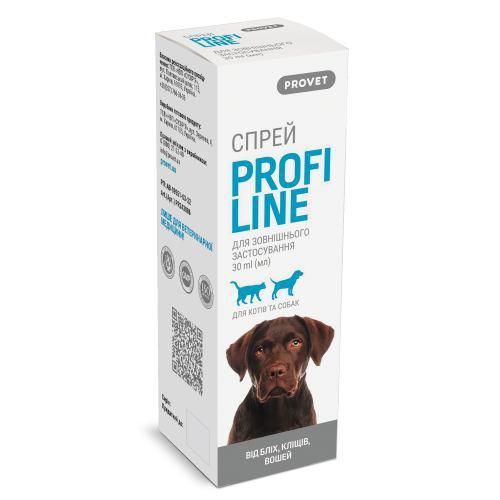 Спрей ProVet Profiline для котів і собак, 30 мл (інсектоакарицид) | Зображення 1