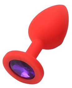 Силіконова анальна пробка із кристалом SKN KSIL-19M ( розмір M ) sexstyle