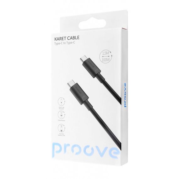 Кабель Proove Karet Type-C to Type-C 100W (1,5m), 1.5 м | Зображення 1