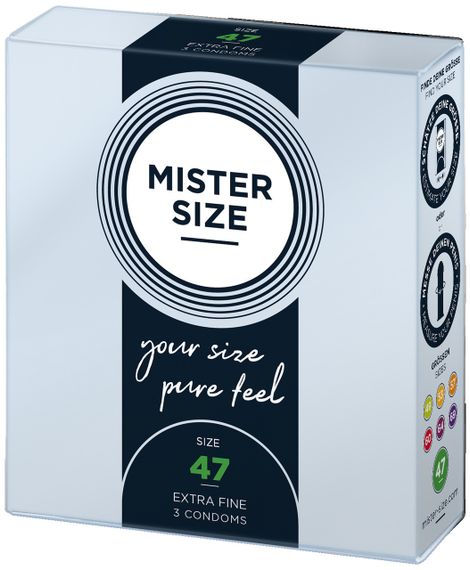 Презервативы Mister Size 47 mm (3шт) Sex Aura | Зображення 1