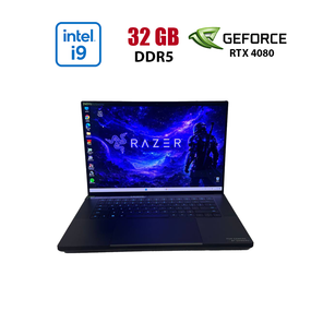 Ігровий ноутбук Razer Blade 16 RZ09-0510 / 16" (2560x1600) IPS / Intel Core i9-14900HX (24 (32) ядер по 2.2 - 5.8 GHz) / 32 GB DDR5 / 1000 GB SSD M.2 / nVidia GeForce RTX 4080, 12 GB GDDR6, 192-bit / WebCam б/в