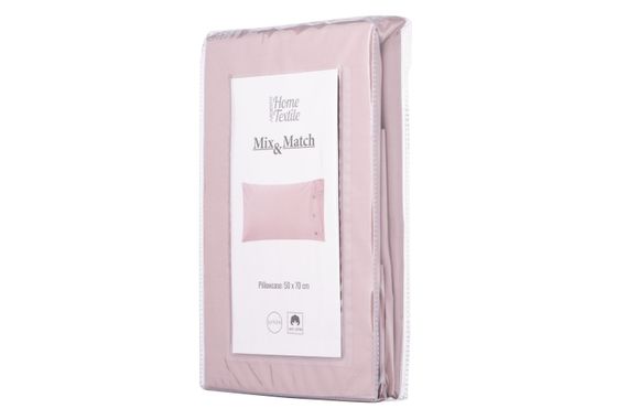 Наволочка Ardesto Mix&Match, 50х70см, 100% бавовна, сатин, пудра (ART5070PCP) | Зображення 2