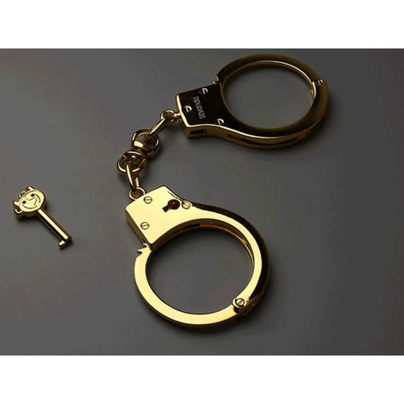 Наручники металеві позолочені масивні Lockink | Зображення 3