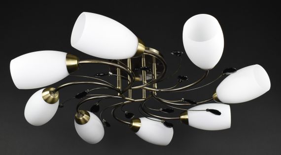 Люстра стельова на 8 лампочок 27270 Бронза 17х78х78 см. | Зображення 2